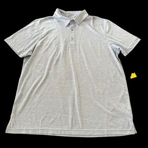 NWT Zella Nordstrom Mens Large Blue Activewear Polo Shirt Quick Dry Lightweight